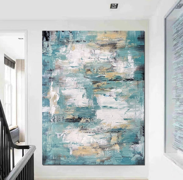 Modern Abstract Painting, Simple Wall Art Ideas for Dining Room, Heavy Texture Painting, Bedroom Abstract Paintings, Large Acrylic Canvas Paintings-artworkcanvas