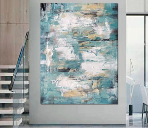 Modern Abstract Painting, Simple Wall Art Ideas for Dining Room, Heavy Texture Painting, Bedroom Abstract Paintings, Large Acrylic Canvas Paintings-artworkcanvas