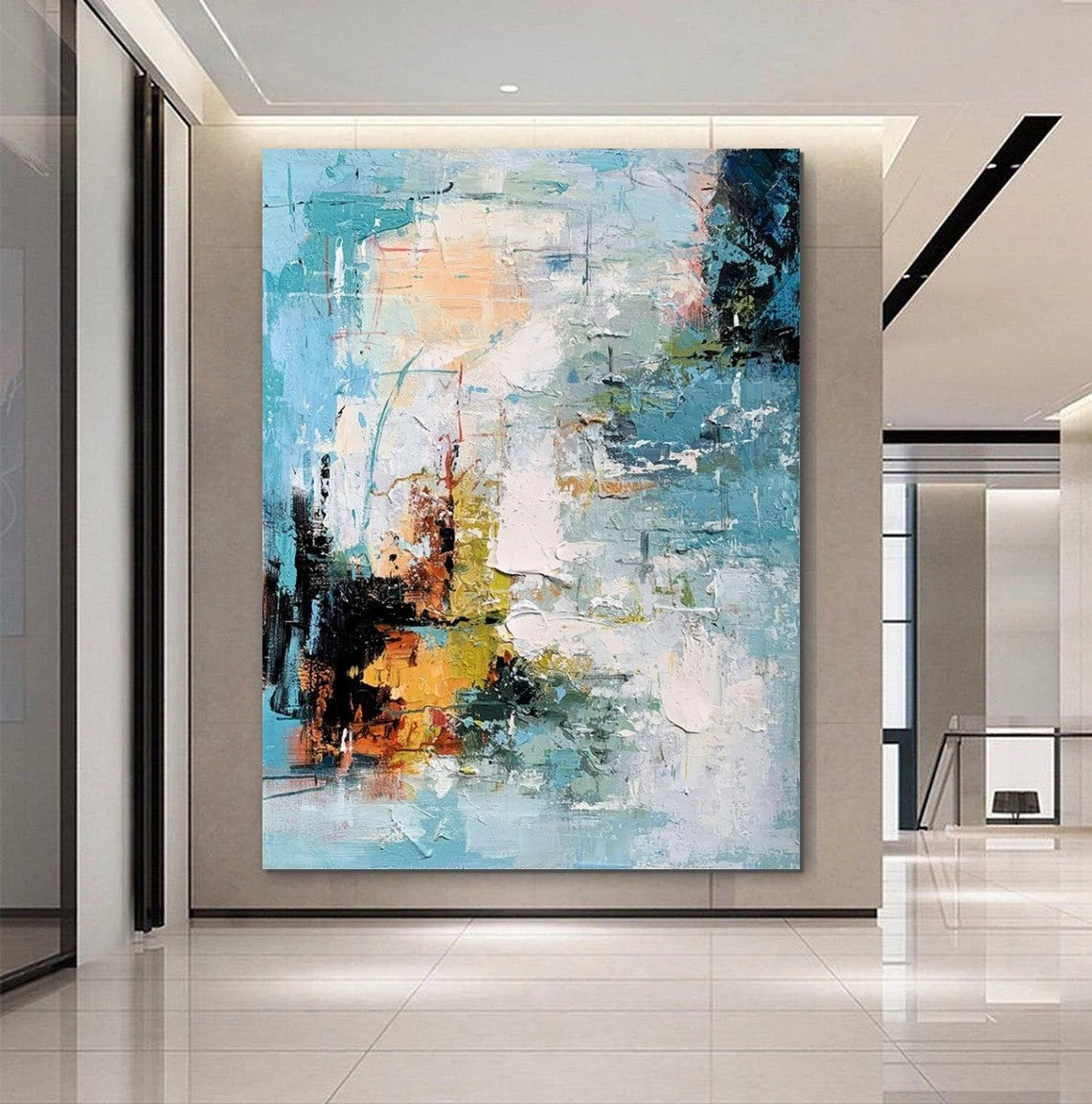 Extra Large Acrylic Painting, Modern Contemporary Abstract Artwork, Simple Modern Art, Living Room Wall Art Painting, Palette Knife Paintings-artworkcanvas